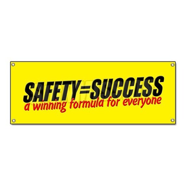 SAFETY=SUCCESS WINNING FORMULA BANNER worker procedure osha safe workplace, B-Safety